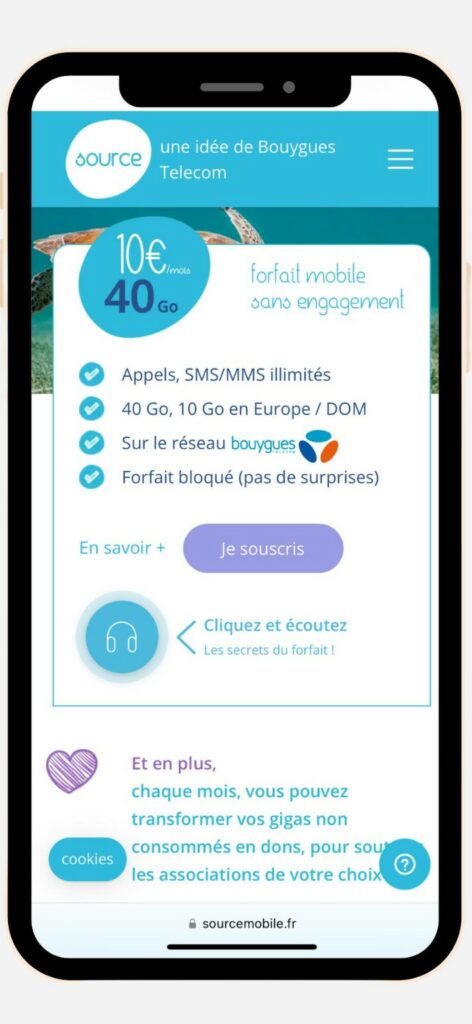 capture d'écran du site source avec la capsule audio EKOO