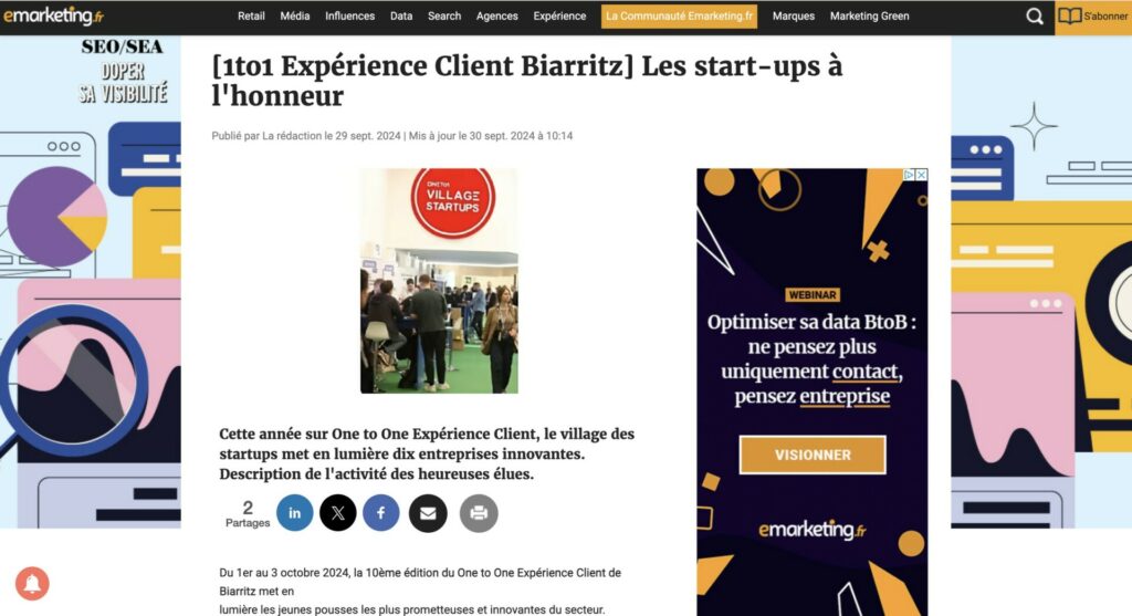 [1to1 Customer Experience Biarritz] Start-ups in the spotlight