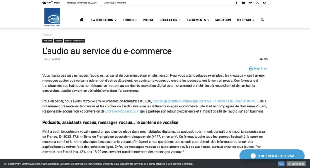 L’audio au service du e-commerce