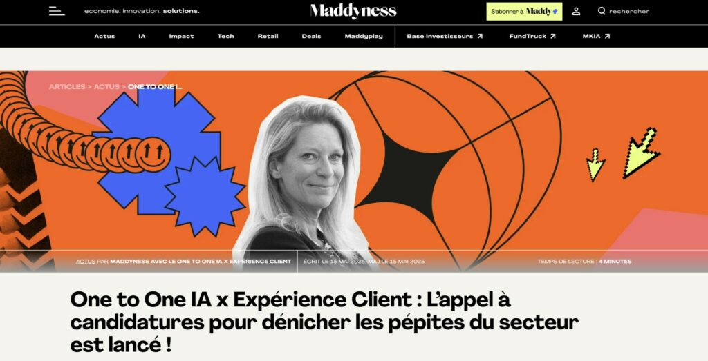 Maddyness home page